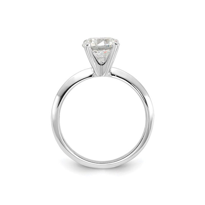 Sterling Silver Synthetic Cubic Zirconia (CZ) Solitaire Engagement Ring Ring Image 4