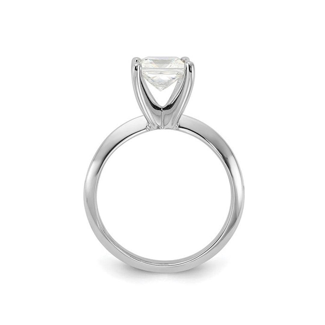 Sterling Silver Solitaire Engagement Ring with Synthetic Princess Cubic Zirconia (CZ) Image 4