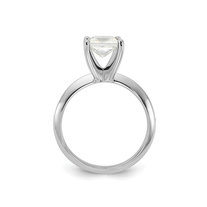 Sterling Silver Solitaire Engagement Ring with Synthetic Princess Cubic Zirconia (CZ) Image 4