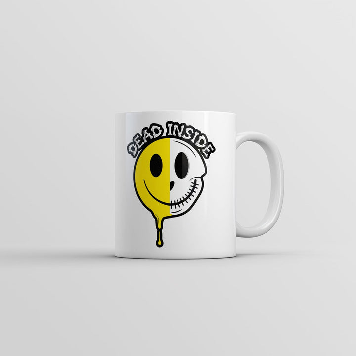 Dead Inside Mug Funny Creepy Skeleton Smile Novelty Coffee Cup-11oz Image 1