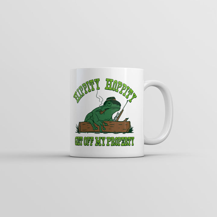 Hippity Hoppity Get Off My Property Mug Funny Sarcastic Frog Coffee Cup-11oz Image 1