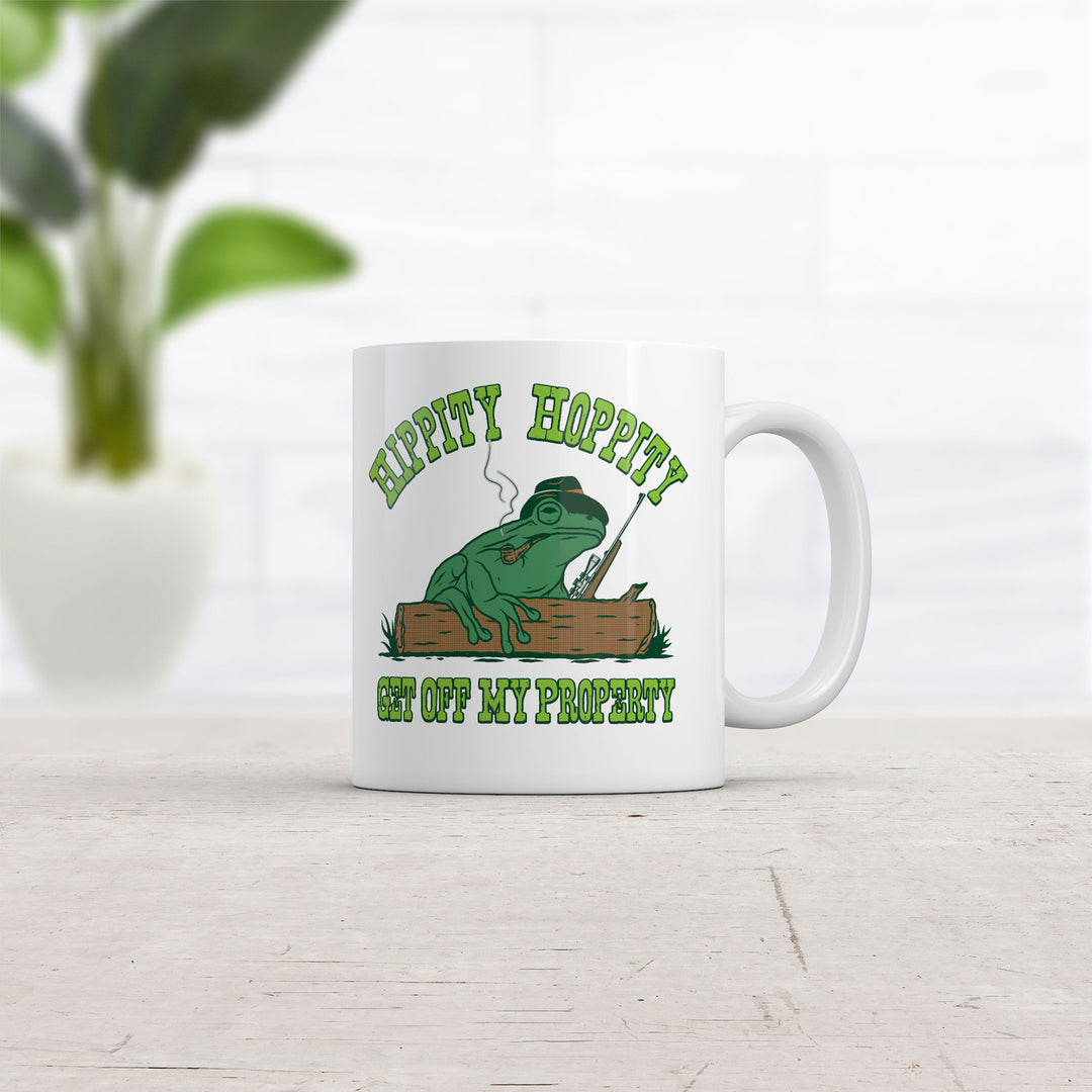 Hippity Hoppity Get Off My Property Mug Funny Sarcastic Frog Coffee Cup-11oz Image 2