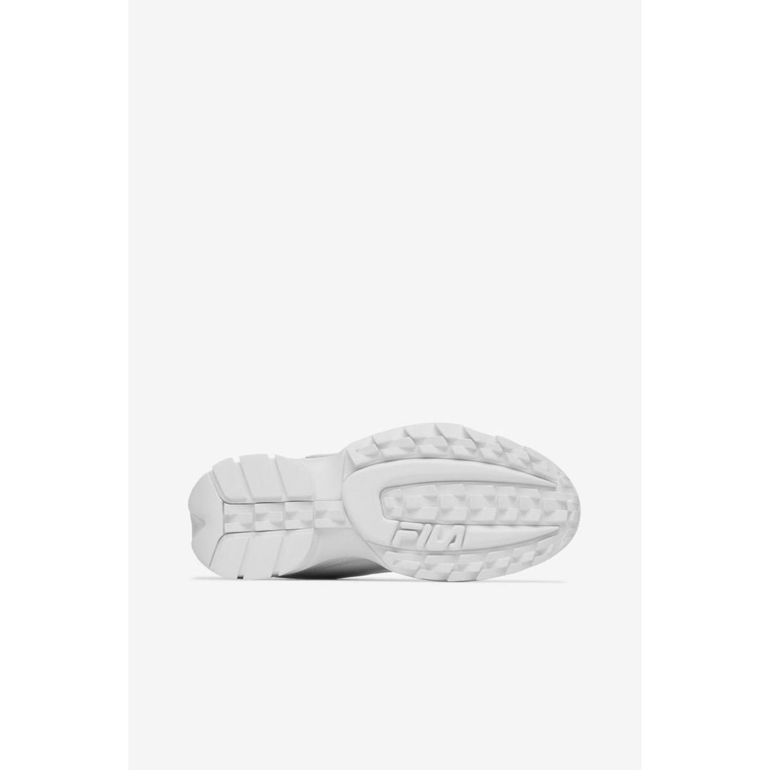 FILA Womens Disruptor 2 Shine Metallic White/White/White - 5XM02337-100 WHITE/WHITE/WHITE Image 3