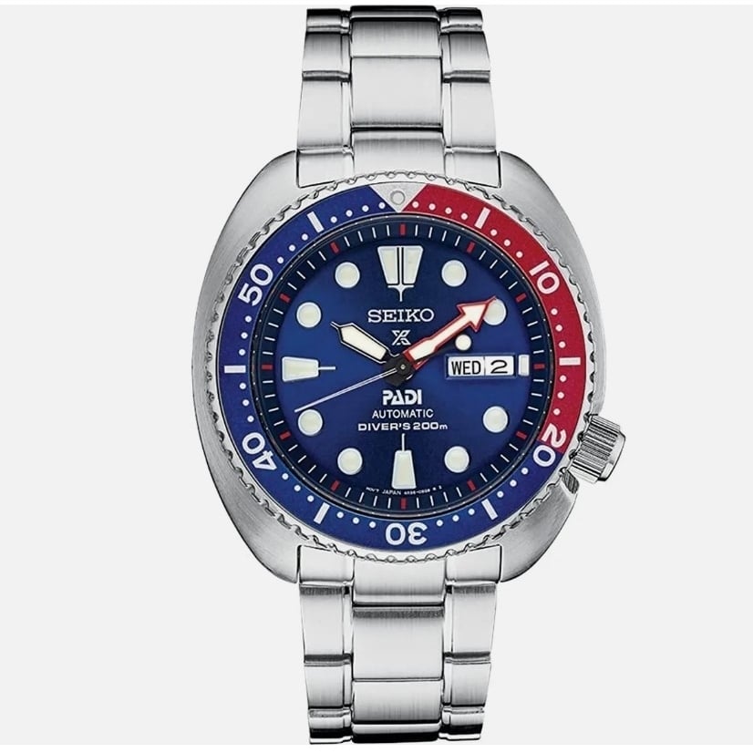 Seiko Padi Prospex SRPE99 Turtle Pepsi 45MM Automatic Stainless Steel Watch Image 1