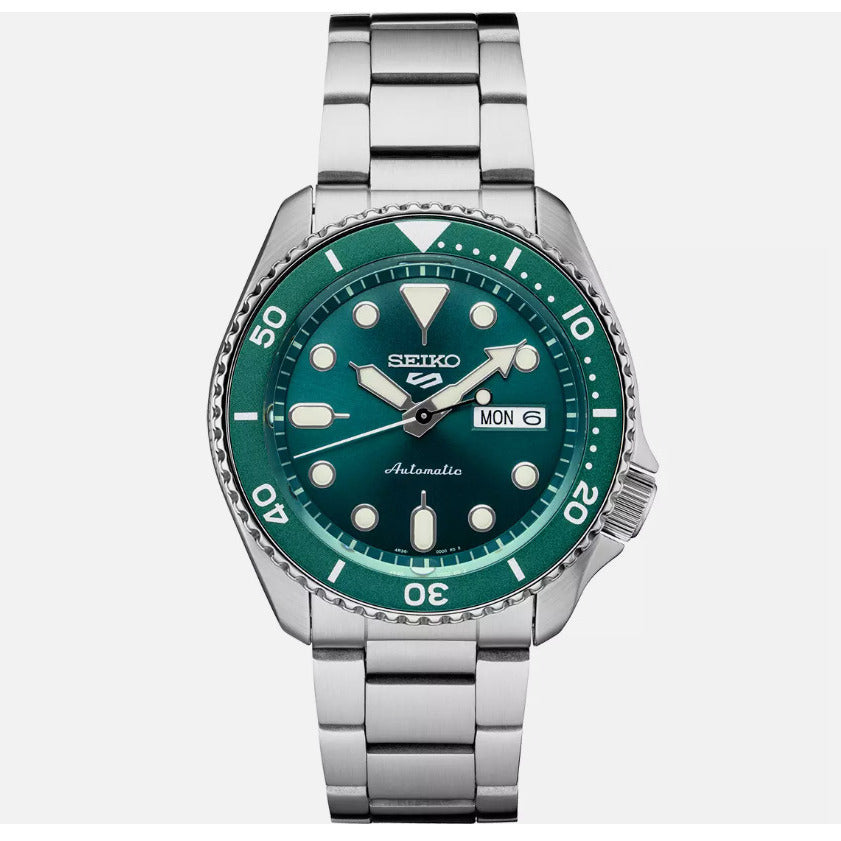 Seiko 5 Sports SRPD61 Automatic Green Dial Mens Watch Image 1