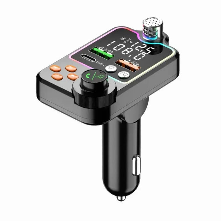 Bluetooth 5.0 Car FM Transmitter Dual USB Car Charger PD Type-C Fast Charging Wireless Handsfree Call Audio Receiver MP3 Image 3