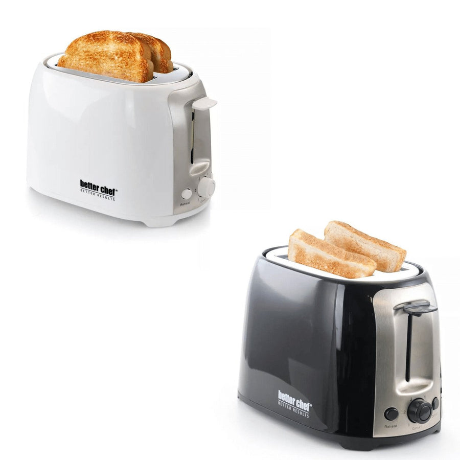 Better Chef Deluxe Cool Touch Wide-Slot 2-Slice Toaster Stainless Accents IM-226B Image 1