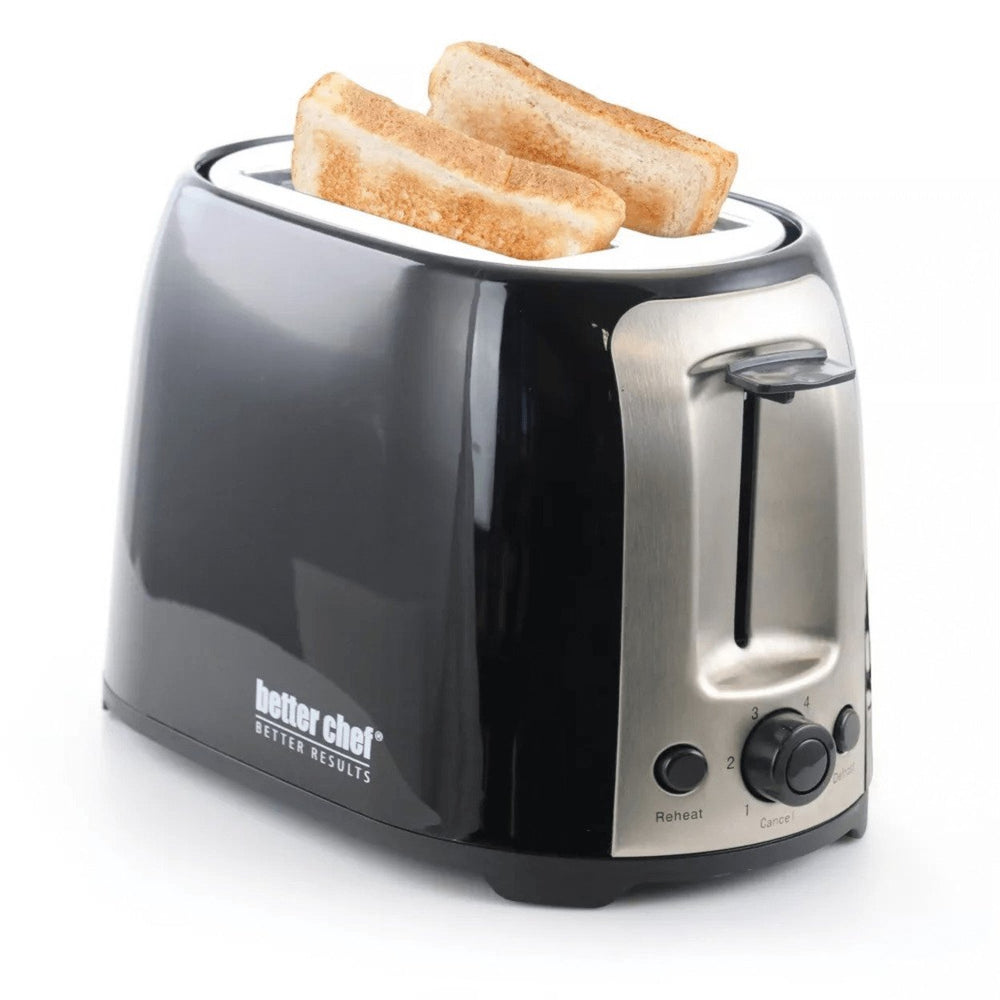 Better Chef Deluxe Cool Touch Wide-Slot 2-Slice Toaster Stainless Accents IM-226B Image 2