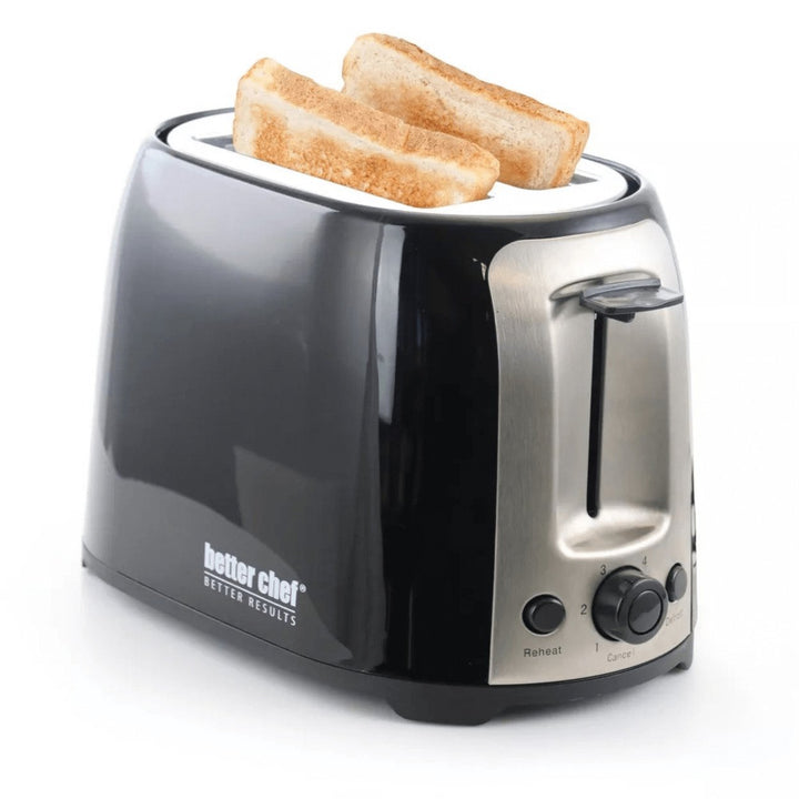 Better Chef Deluxe Cool Touch Wide-Slot 2-Slice Toaster Stainless Accents IM-226B Image 1