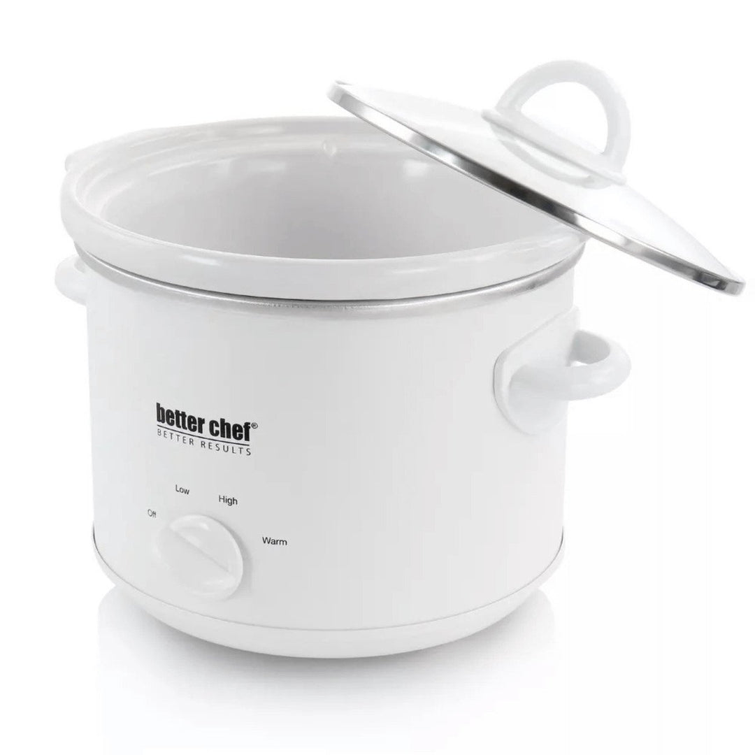 Better Chef 3-Quart Round Stone Cooker with Removable White Crock Image 2