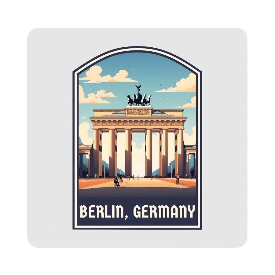 Berlin Germany Design A Souvenir 4x4-Inch Coaster Acrylic 4 Pack Image 1