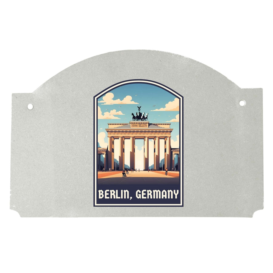 Berlin Germany Design A Souvenir Wood sign flat with string Image 1