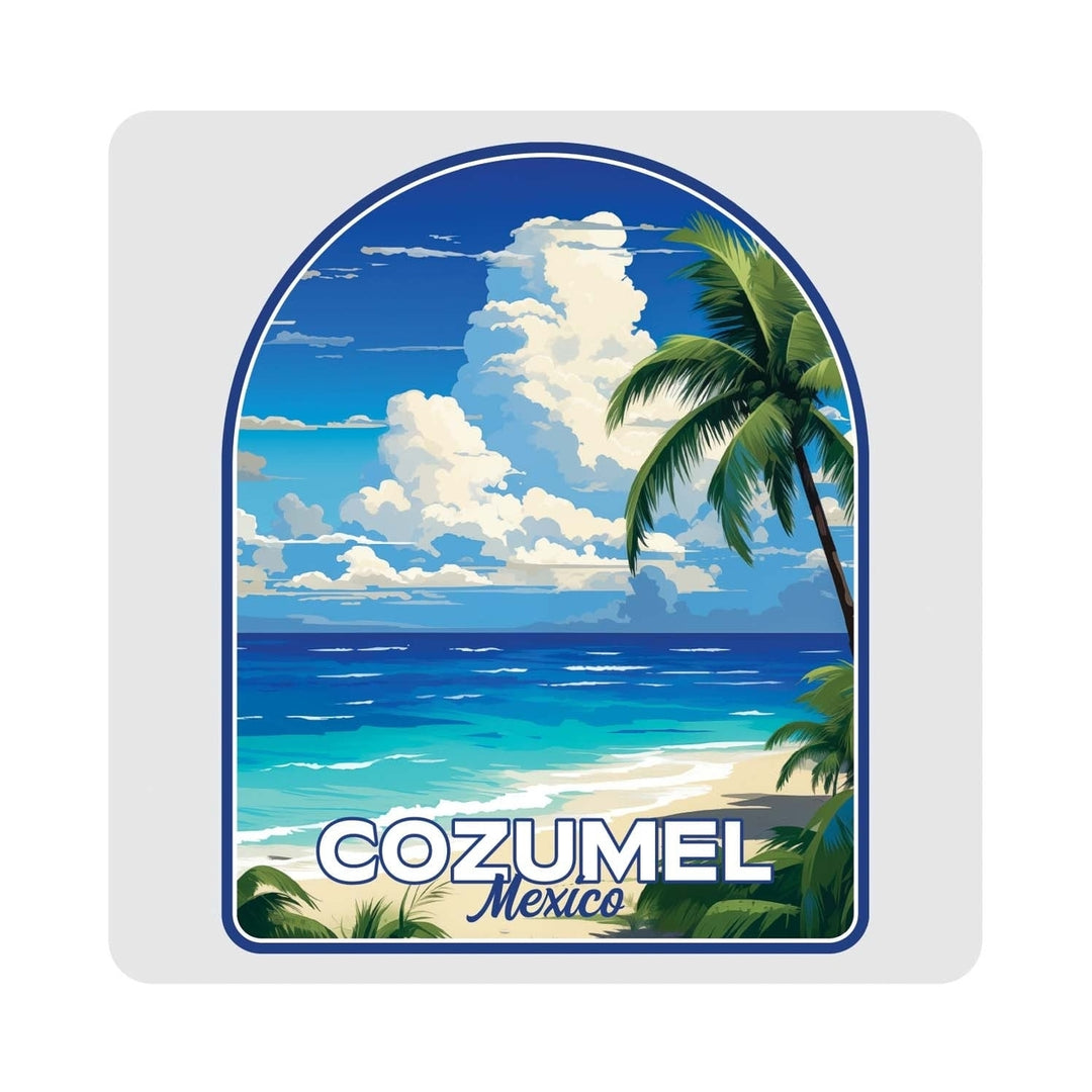 Cozumel Mexico Design C Souvenir 4x4-Inch Coaster Acrylic 4 Pack Image 1