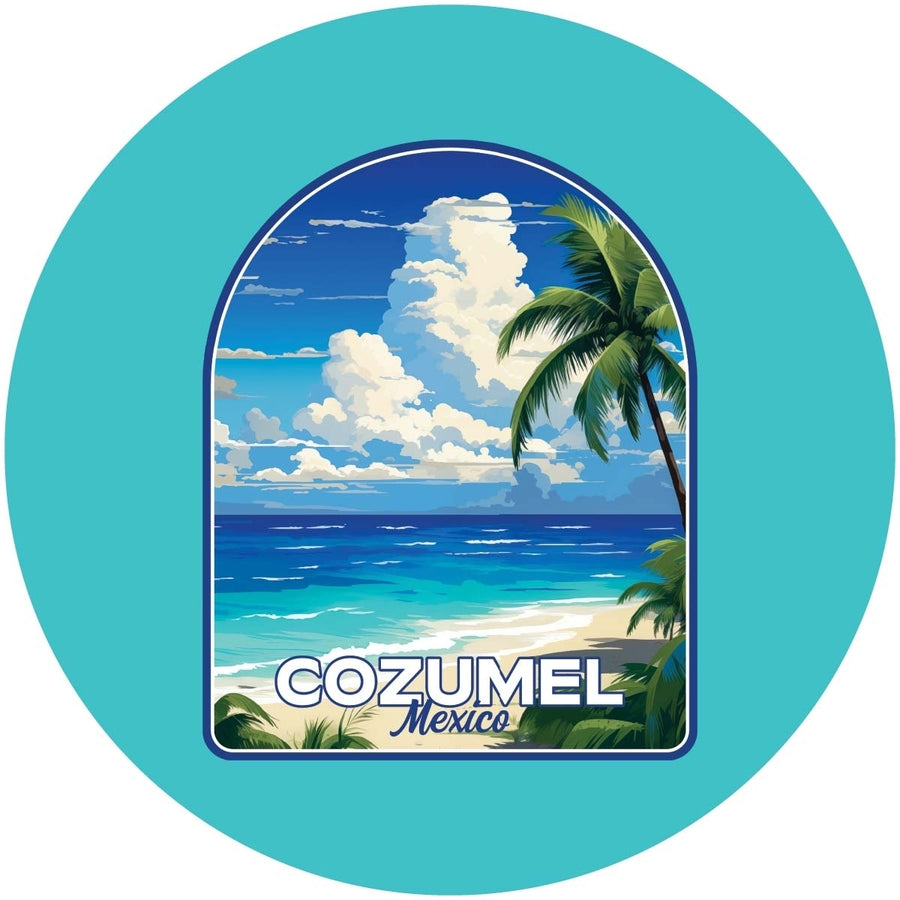 Cozumel Mexico Design C Souvenir Coaster Paper 4 Pack Image 1