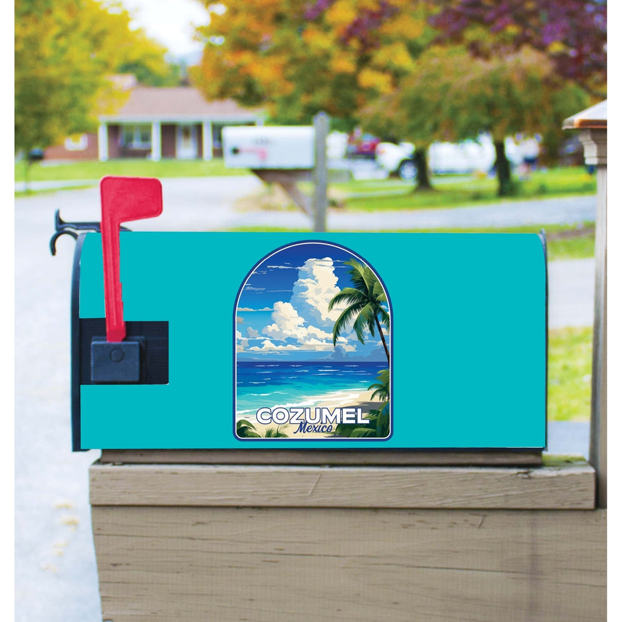 Cozumel Mexico Design C Souvenir Magnetic Mailbox Cover Image 1