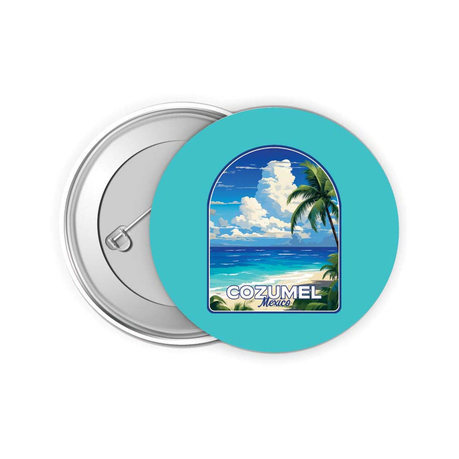 Cozumel Mexico Design C Souvenir Small 2-Inch Button Pin 4 Pack Image 1