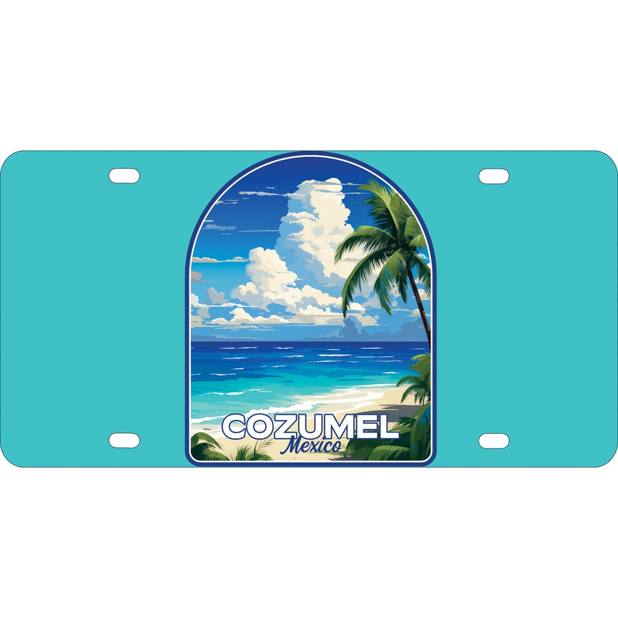 Cozumel Mexico Design C Souvenir Mini Metal License Plate 4.75 x 2.25 inch Image 1