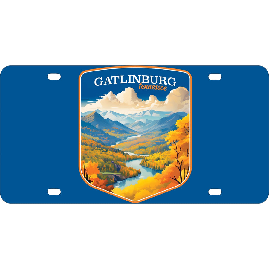 Gatlinburg Tennessee Design D Souvenir Mini Metal License Plate 4.75 x 2.25 inch Image 1