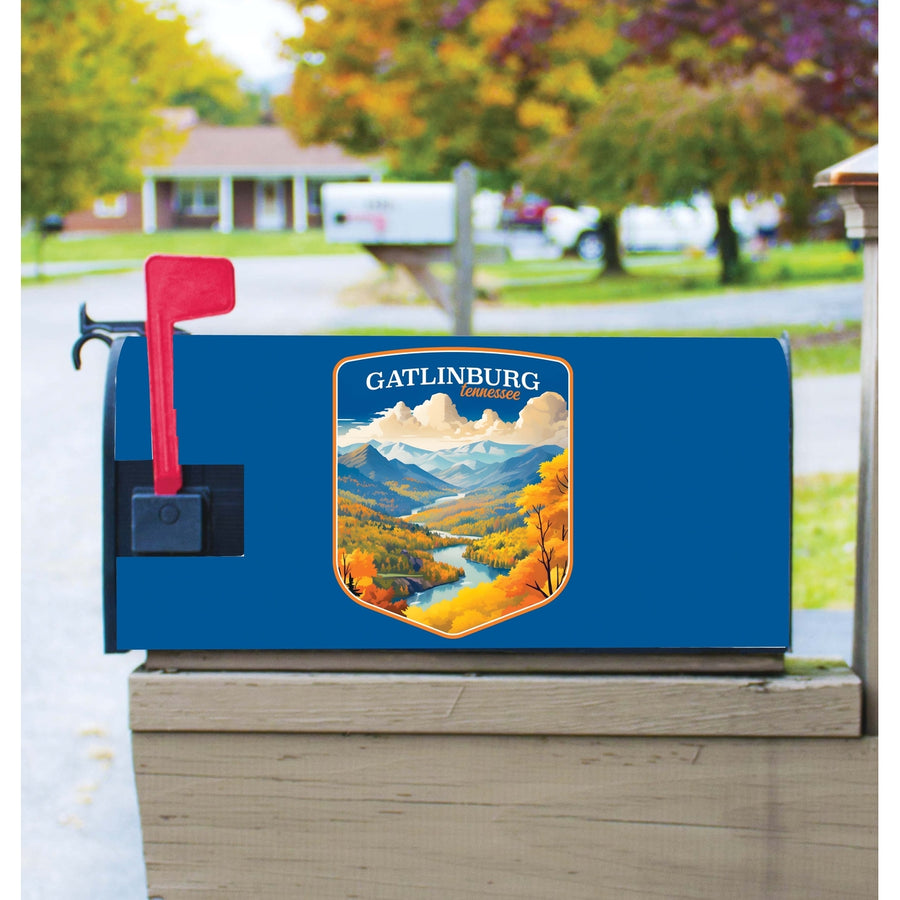 Gatlinburg Tennessee Design D Souvenir Magnetic Mailbox Cover Image 1