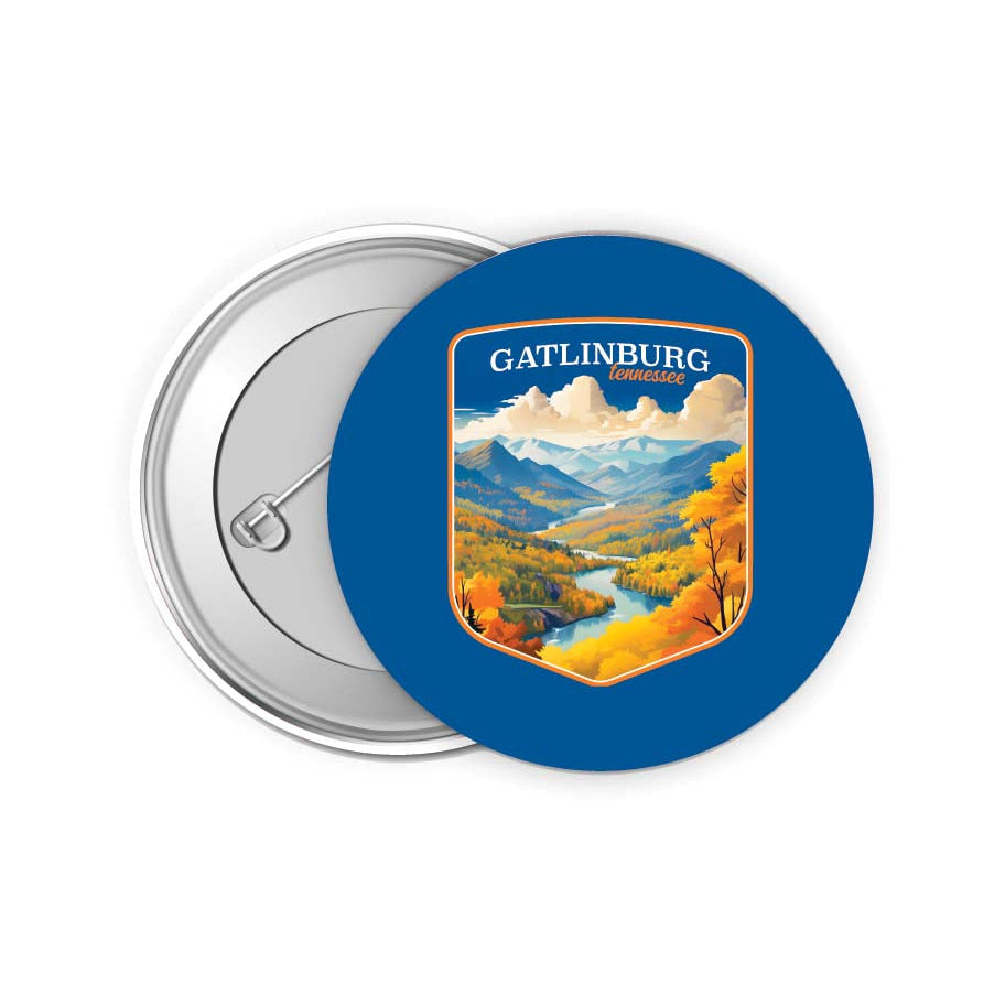 Gatlinburg Tennessee Design D Souvenir Small 2-Inch Button Pin 4 Pack Image 1