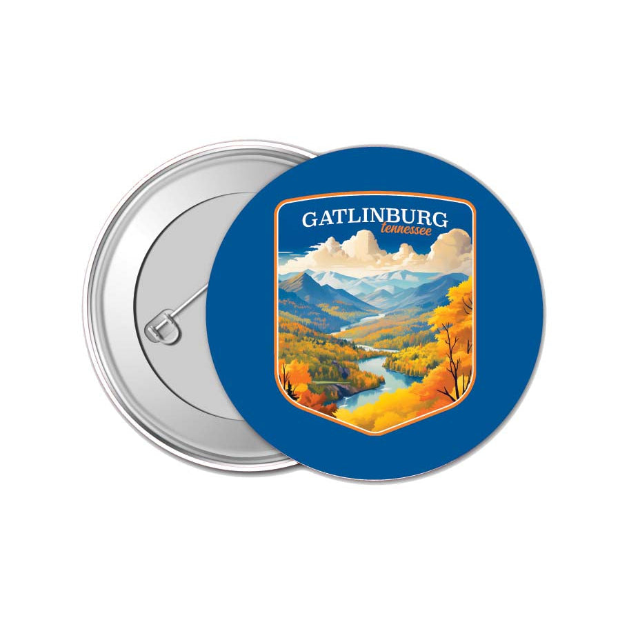 Gatlinburg Tennessee Design D Souvenir Small 1-Inch Button Pin 4 Pack Image 1