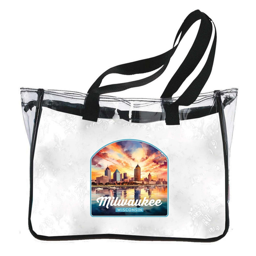 Milwaukee Wisconsin Design A Souvenir Clear Tote Bag Image 1