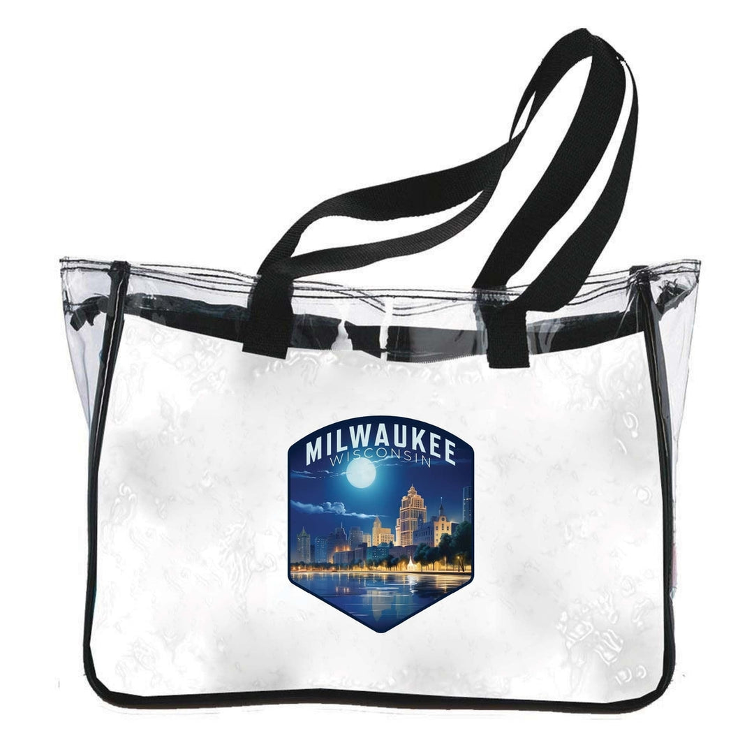 Milwaukee Wisconsin Design B Souvenir Clear Tote Bag Image 1