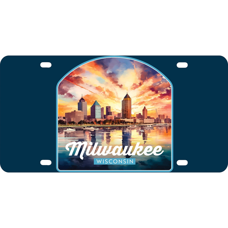 Milwaukee Wisconsin Design A Souvenir Metal License Plate Image 1