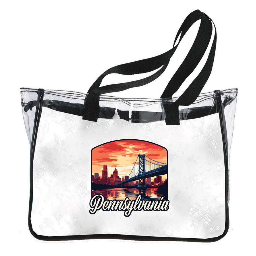 Pennsylvania Design A Souvenir Clear Tote Bag Image 1