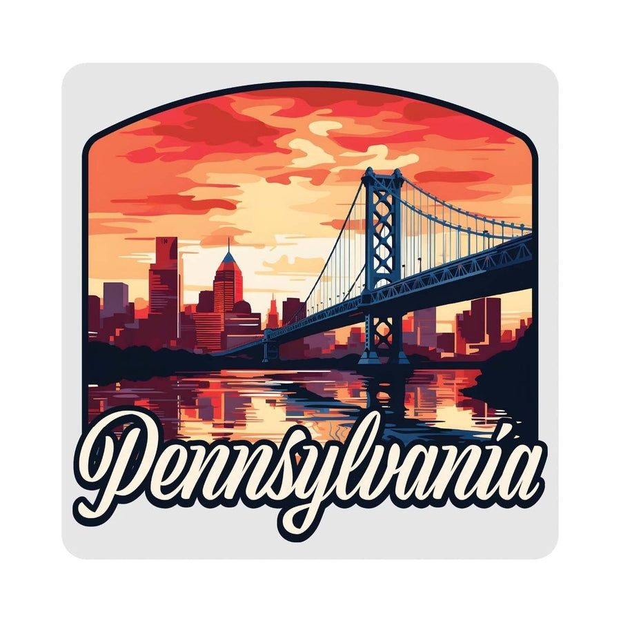 Pennsylvania Design A Souvenir 4x4-Inch Coaster Acrylic 4 Pack Image 1