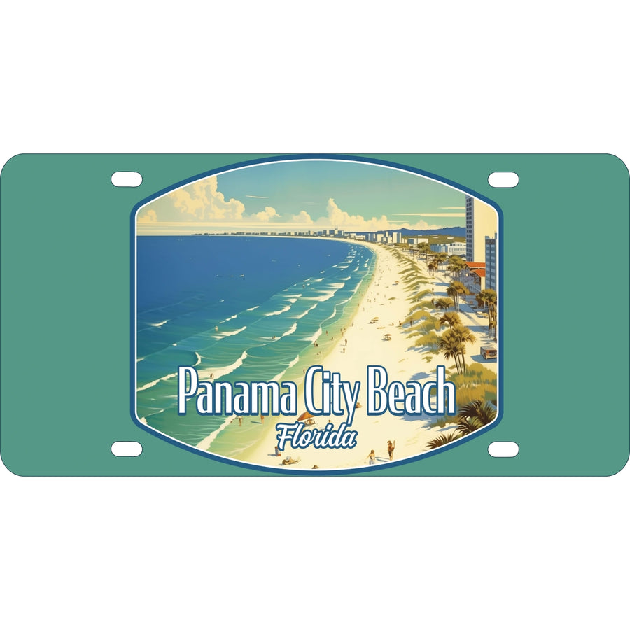 Panama City Beach Florida Design A Souvenir Metal License Plate Image 1