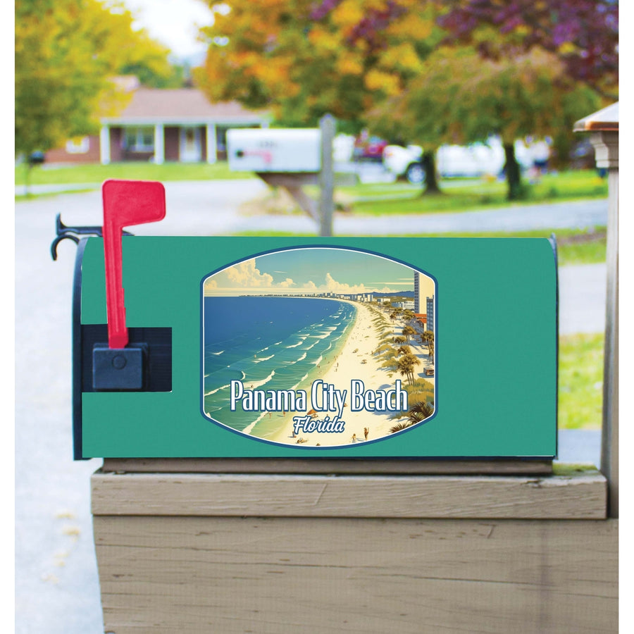 Panama City Beach Florida Design A Souvenir Magnetic Mailbox Cover Image 1