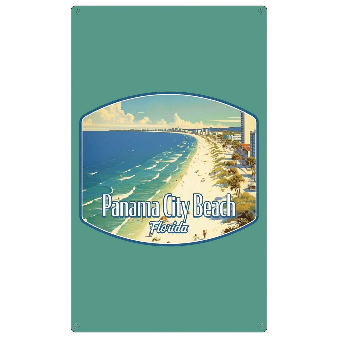 Panama City Beach Florida Design A Souvenir Metal Sign 9 x 15 Image 1