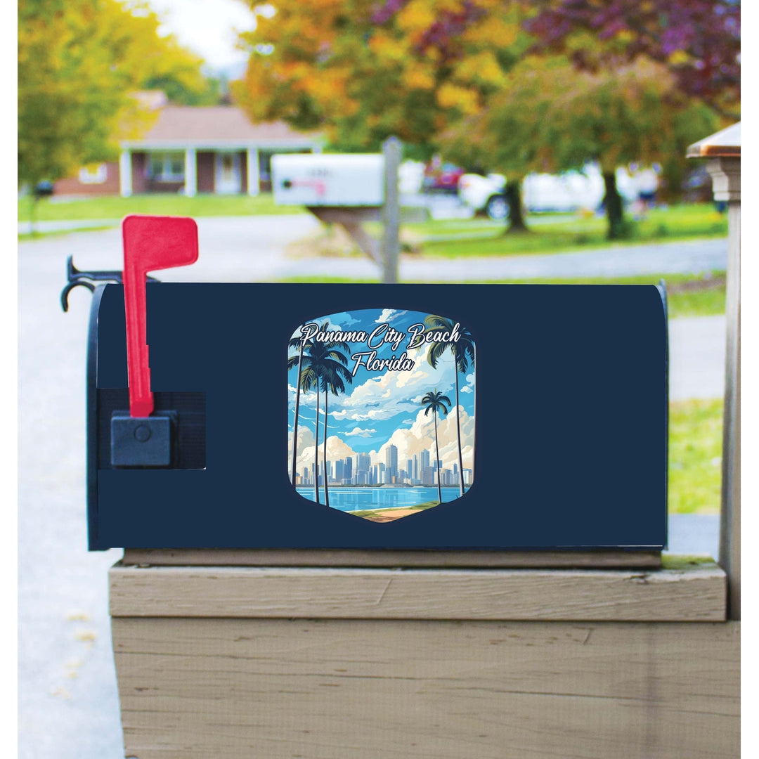 Panama City Beach Florida Design B Souvenir Magnetic Mailbox Cover Image 1