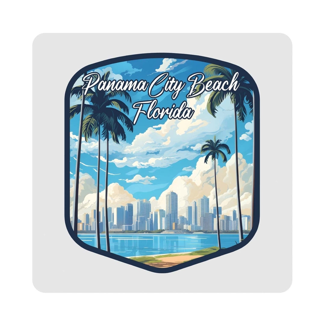 Panama City Beach Florida Design B Souvenir 4x4-Inch Coaster Acrylic 4 Pack Image 1