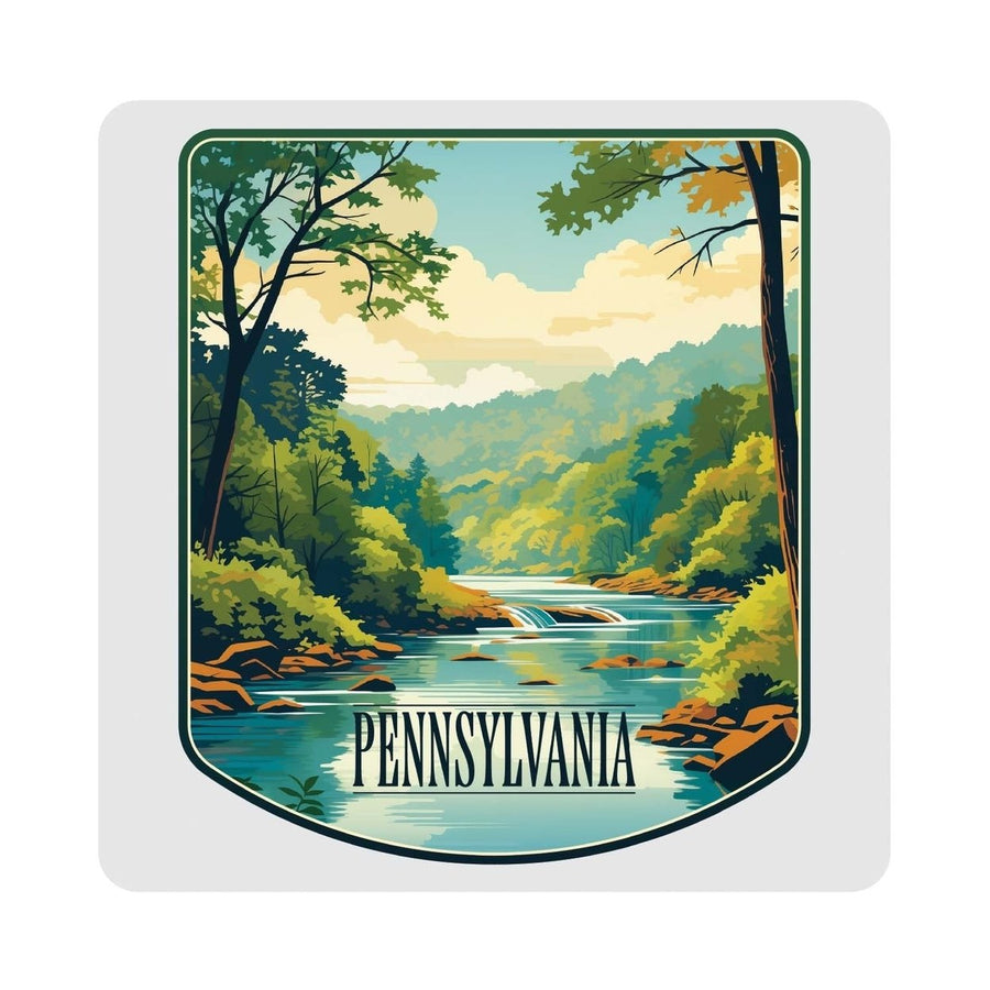 Pennsylvania Design B Souvenir 4x4-Inch Coaster Acrylic 4 Pack Image 1