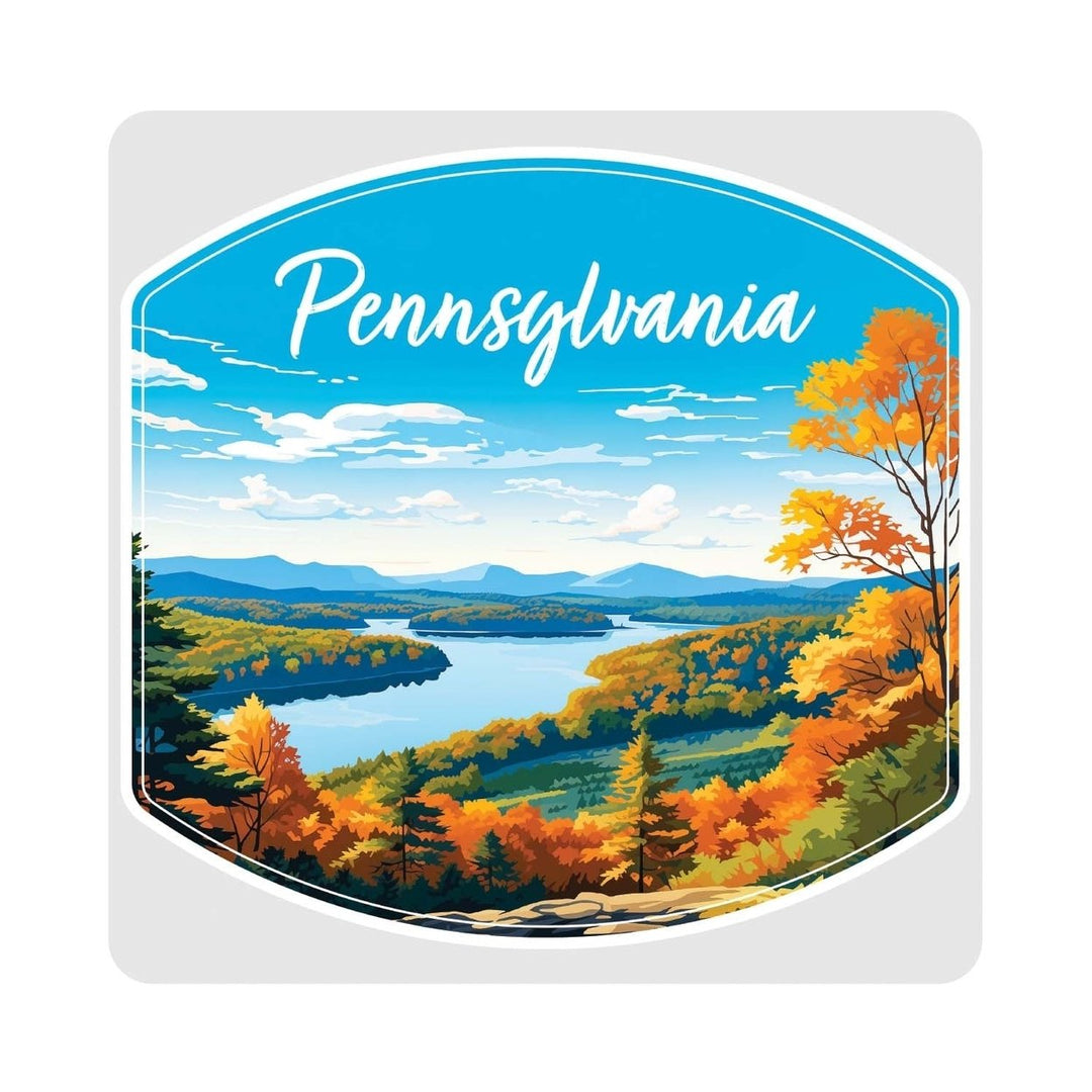 Pennsylvania Design C Souvenir 4x4-Inch Coaster Acrylic 4 Pack Image 1