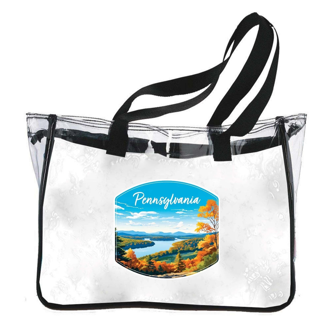 Pennsylvania Design C Souvenir Clear Tote Bag Image 1