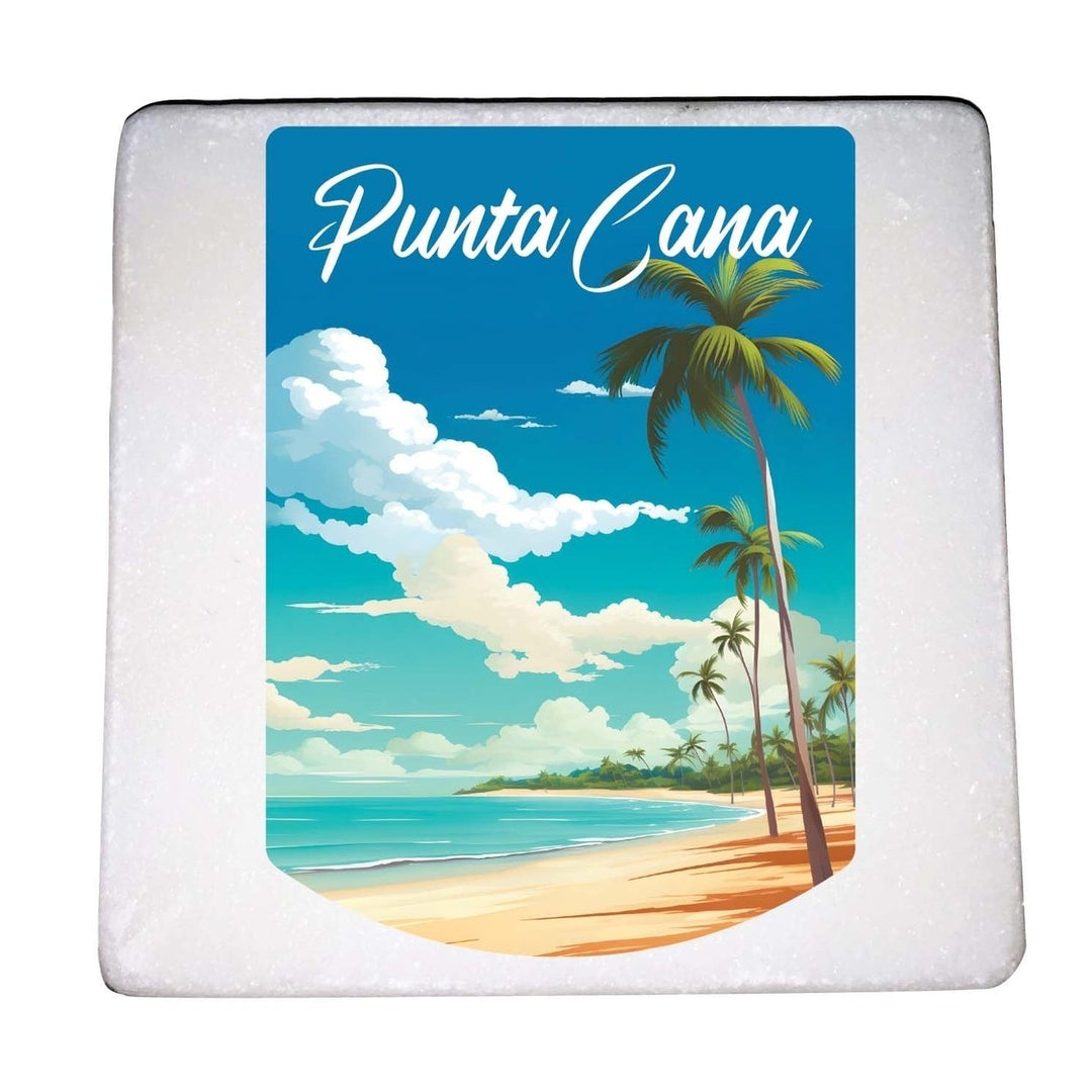 Punta Cana Dominican Republic Design D Souvenir 4x4-Inch Coaster Marble 4 Pack Image 1