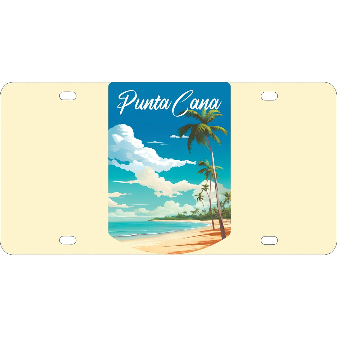 Punta Cana Dominican Republic Design D Souvenir Mini Metal License Plate 4.75 x 2.25 inch Image 1