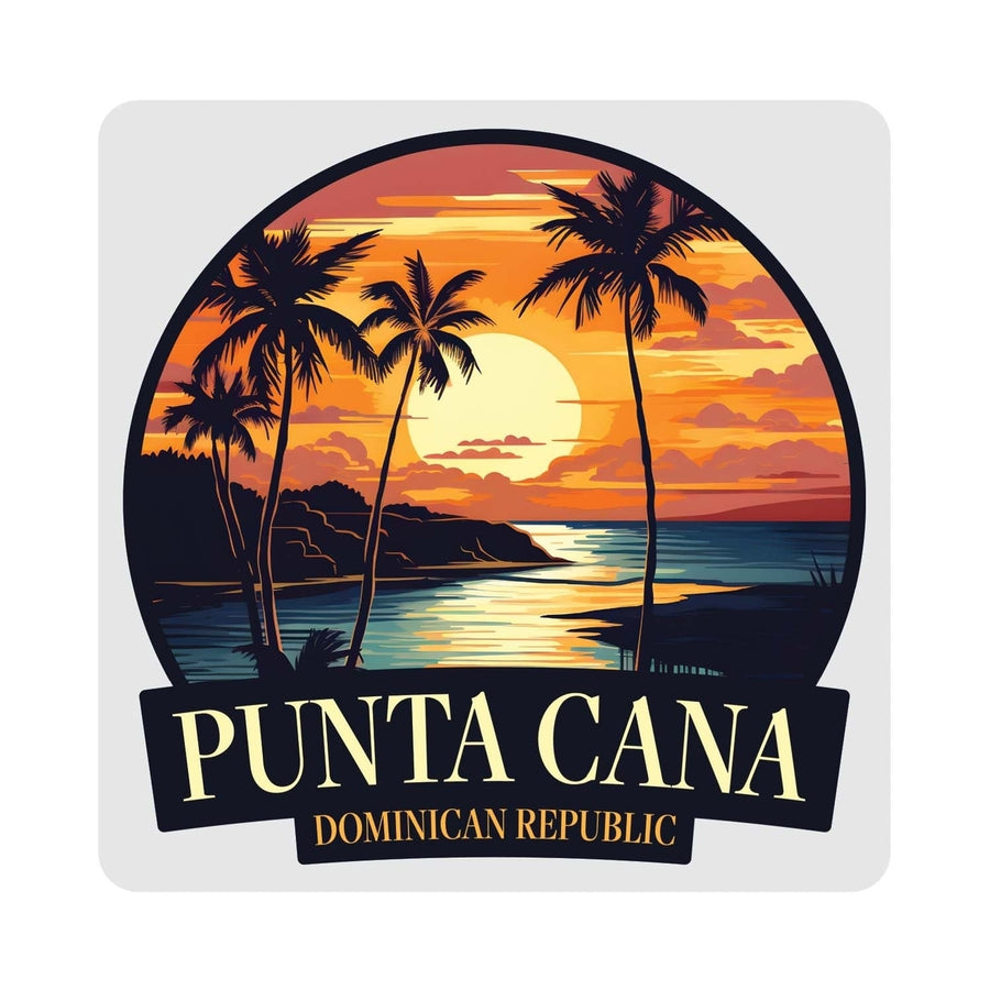 Punta Cana Dominican Republic Design E Souvenir 4x4-Inch Coaster Acrylic 4 Pack Image 1