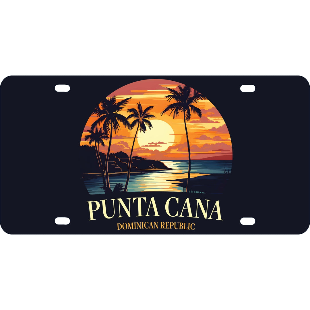 Punta Cana Dominican Republic Design E Souvenir Mini Metal License Plate 4.75 x 2.25 inch Image 1