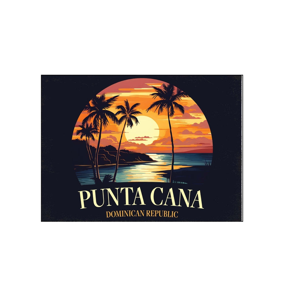 Punta Cana Dominican Republic Design E Souvenir Wood sign with frame 5x7 Image 1