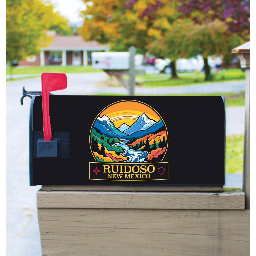 Ruidoso Mexico Design B Souvenir Magnetic Mailbox Cover Image 1