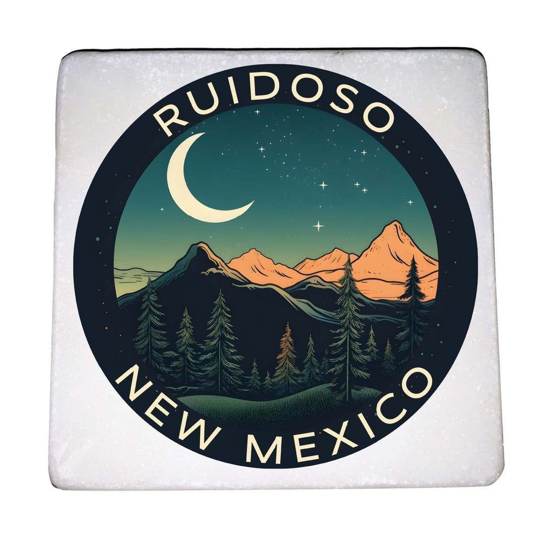 Ruidoso Mexico Design A Souvenir 4x4-Inch Coaster Marble 4 Pack Image 1