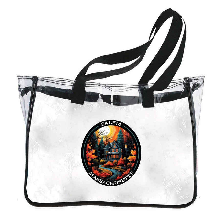 Salem Massachussettes Design B Souvenir Clear Tote Bag Image 1