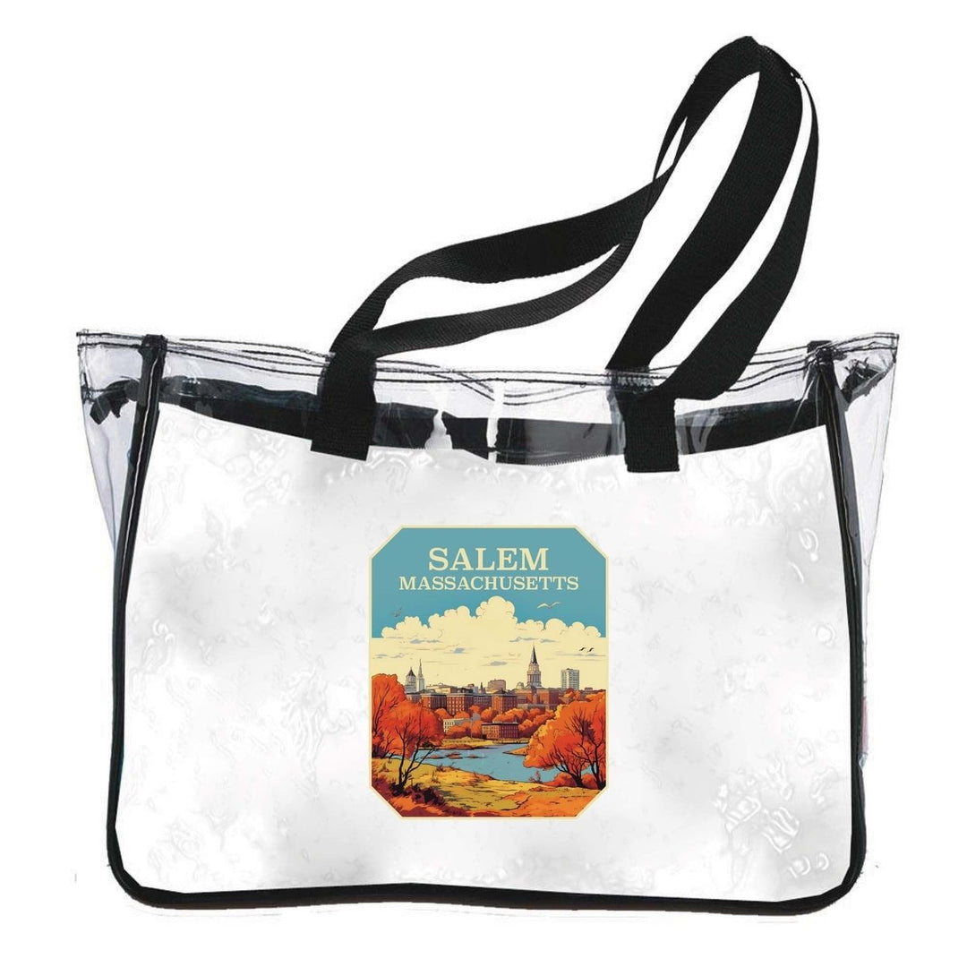 Salem Massachusettes Design A Souvenir Clear Tote Bag Image 1