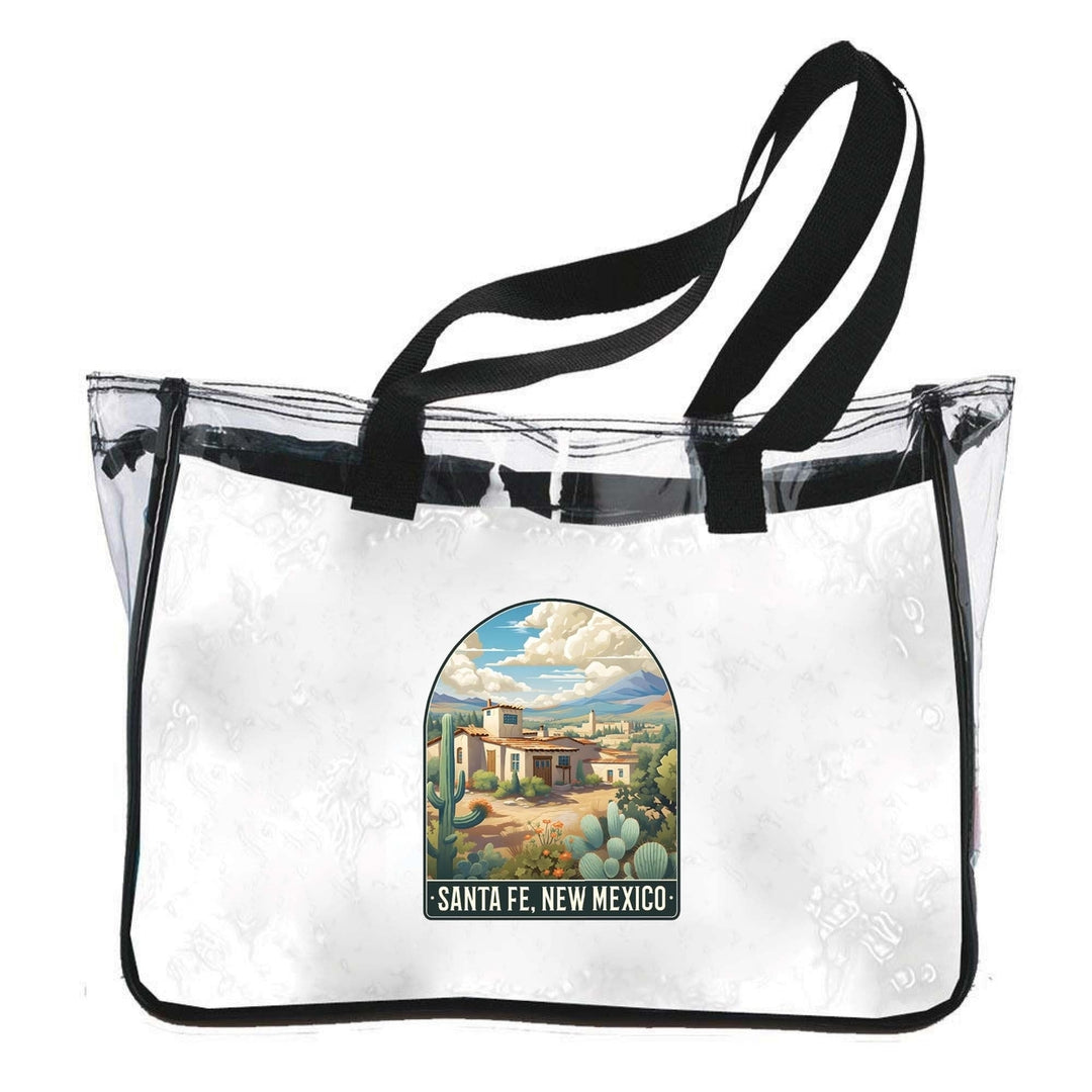 Santa Fe Mexico Design C Souvenir Clear Tote Bag Image 1