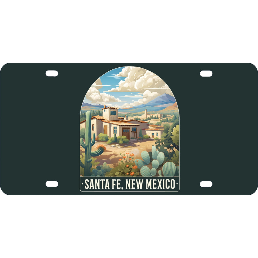 Santa Fe Mexico Design C Souvenir Metal License Plate Image 1