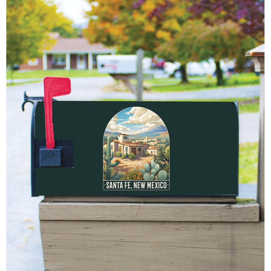 Santa Fe Mexico Design C Souvenir Magnetic Mailbox Cover Image 1